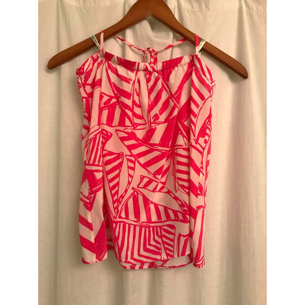Lilly Pulitzer Lei Lei Silk Halter Top, Size XS